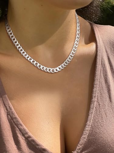 Moodear Gold Necklace for Women 14K Gold Plated Chain Necklace | Gold Chunky Necklace, Dainty Cuban Link Paperclip Chain Layered Necklace, Trendy Fashion Gift for Women Daily Wear - style: Cuban Chain