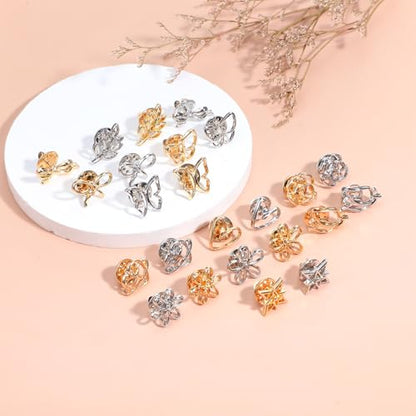 24PCS Women Shirt Brooch Pins, 12 Design Dainty Lapel Pins | Flower Brooches Pin Cover Up Safety Lapel Pin for Shirt Hat Cardigan Sweater Tie Tacks Clothing Decoration Accessories