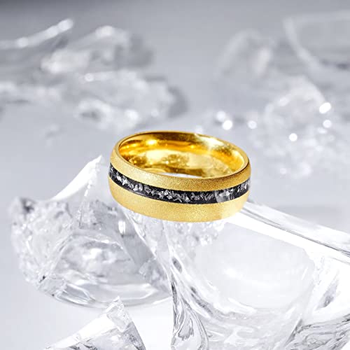 King Will 4mm 6mm 8mm Tungsten Carbide Wedding Band for Men Size 5-15 - color: Z-gold domed