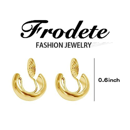 Claw Earrings 14K Gold Plated Cuff Earrings Hypoallergenic Wrap Ear Cuffs Earrings Half Hoop Stud Earrings Jewelry Gifts - color: GD1
