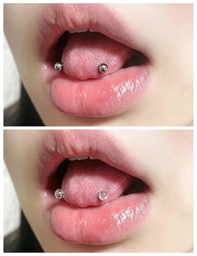 Jenxnjsjo 14G Snake Frog Eyes Piercing Jewelry Tongue for Women Men 14mm 9/16in Bars Extra Long Belly Naval Button Rings Snake Bite Curved Barbells Surgical Stainless Steel - color: White