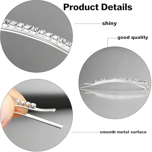 20 PCS Decorative Bobby Pins for Women's Hair, Cute Rhinestone Hair Pins for Women Girl, Decorative Hair Accessories with 5 Elegant Designs (Glod & Silver)