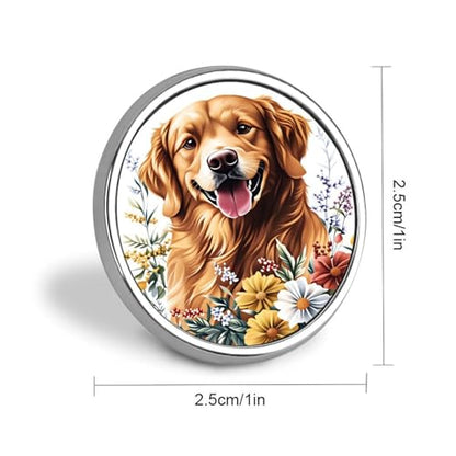Gothic Raven Flowers Badge Pin Round Badge Metal Button Badges Brooch Lapel Pin for Men Women 1 Inch - color: style-1