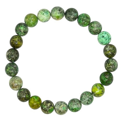 Amazing Gemstone African Turquoise Crystal Bracelet for Women Men's Gifts - Protection Healing Crystal Bracelet - 8mm Gemstone Beaded Stretchable Bracelet Pulseras Para Hombres Mujer Stocking Stuffers Mothers Day Gift - color: African Turquoise