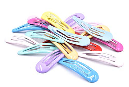 Art&Beauty 10 Pairs Colorful Glossy Snap Prong Clips Bendy Hair Clips Barrettes for Ladies Girls Women Adults Hair Bow By Art&Beauty