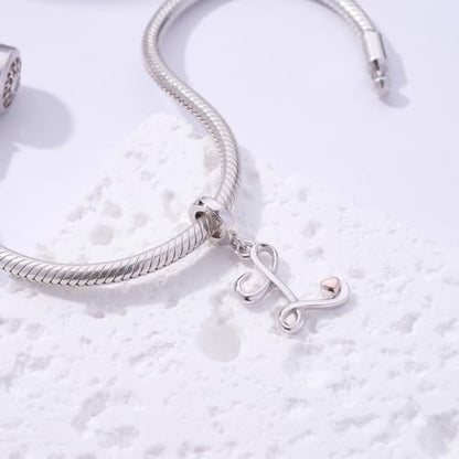 Letter Charms for Pandora Bracelets 925 Sterling Silver Alphabet Initial Charms Bead Jewelry Gift for Women - style: Initial L
