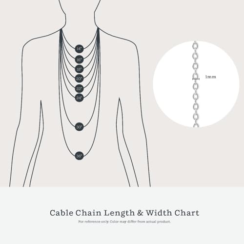KEZEF 18K Gold Plated 925 Sterling Silver Box Chain Necklace for Women, 1mm Thin & Sturdy Italian Chain Necklace, Rose Gold & Silver Available, 15/16/18/20/22/24/30 Inch - color: Sterling Silver, size: 17 Inch