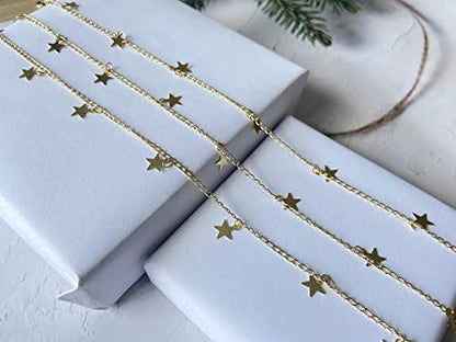 YANCHUN Layered Necklaces for Women Gold Necklace Stack Star Heart Choker Dainty Necklace Love Heart Chain Jewelry Gifts for Women - color: 1 Gold Star Necklace