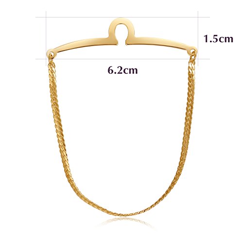 Yoursfs Tie Chains for Men Gold and Sliver Tie - style: Gold Tie Chain