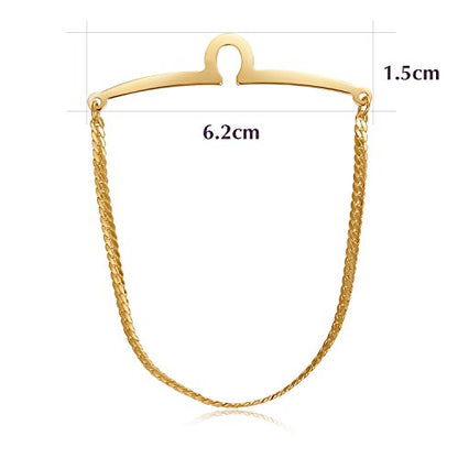 Yoursfs Tie Chains for Men Gold and Sliver Tie - style: Gold Tie Chain