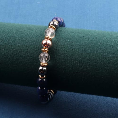 KSQS Healing Stone Bead Bracelet for Women, Natural Gemstones Balance Protection Bracelet, Spiritual Crystal Beads Bracelet Anxiety Relief with Meaning Card - color: Focus
