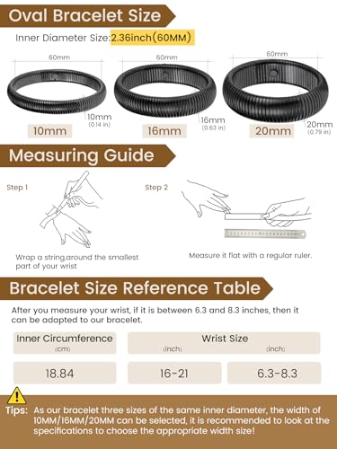KeyStyle Bangle Bracelets For Women, Stainless Steel Stretch Bracelet Wide | 14K Gold/Rose Gold/Black/Silver Plated Flexible Wide Twisted Link Chain Wristband Jewelry, 10Mm, 16Mm, 20Mm - color: 10mm -Black