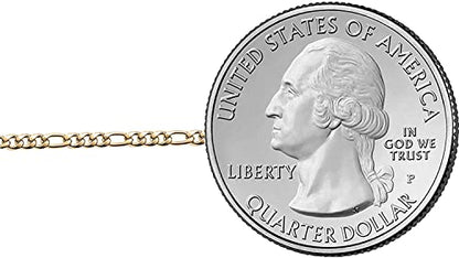 Savlano 14K Solid Gold Italian Chain Figaro, Rope, Mariner, Box, Cuban 14 Karat Anklet for Women Comes With Gift Box - Made in Italy - style: Figaro 2mm