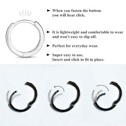 ORANGELOVE 3 Pairs 14K Gold Plated Huggie Hoop Earrings Set for Women or Men Lightweight Hypoallergenic Small Hoop Earring Pack Multiple Piercing Stacks Cartilage Piercing Jewelry - style: Silver-8/10/12mm