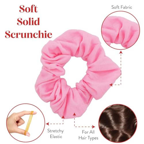 9 Pack Scrunchies Hair Ties (Pinks) - color: Pinks