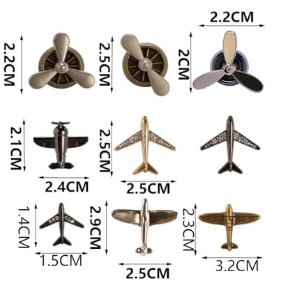 9pcs Airplane Brooch Pin for Men Women Propeller Aircraft Plane Flight Aviator Lapel Pin Backpack Hat Graduation Christmas Brooch and Pins Jewelry