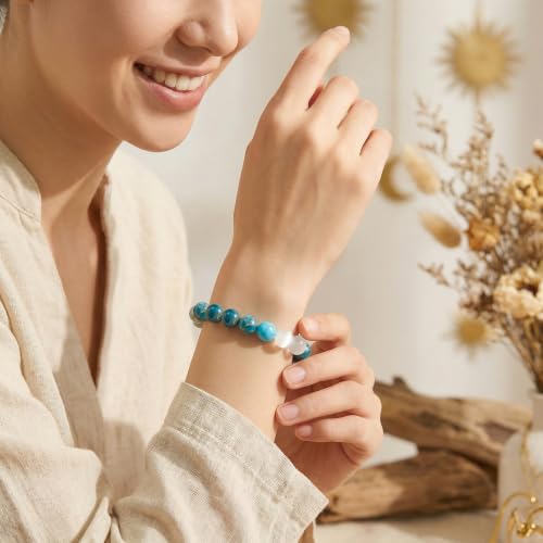 Bivei Protection Crystal Healing Bracelet | 8MM Strength Bracelet Spiritual Stretch Beaded Jewelry for Women Men Gift - color: Best Friend, size: Medium 6.8-7.3 inch