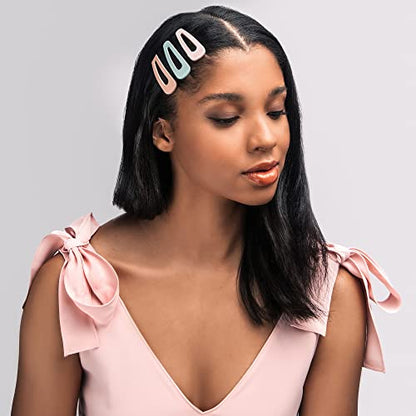 The Hair Edit Snap Triangles Matte Clips Barrettes - color: Sage, Pink, Nude