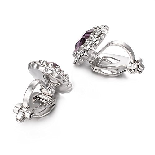 Yoursfs Vintage Crystal Clip On Earrings For Women Platinum Plated Rhinestone Clip On Earrings Non Pierced Oval Shap Cubic Zirconia Earring Hypoallergenic Jewelry - style: Vintage Crystal Earrings