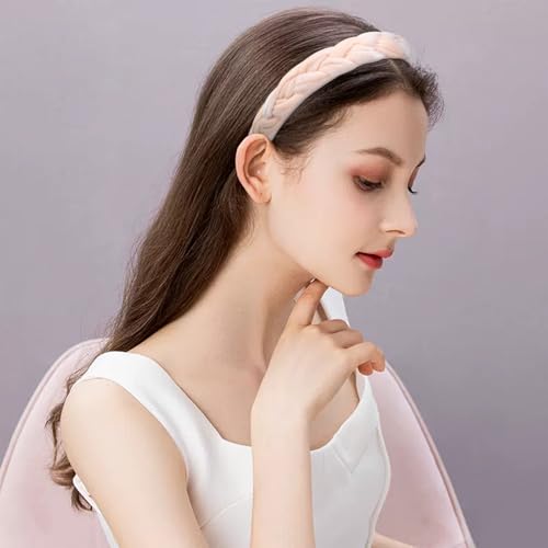 Braided Headbands for Women,Velvet Headbands for Women Girls,Wide Criss Cross Hair Accessories 8 Packs