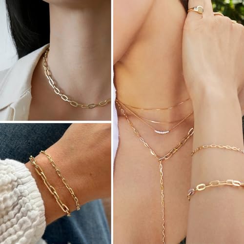 16.5FT Gold Paperclip Chains 5mm Stainless Steel Chain for Jewelry Making | 18K Gold PVD Plated Chunky Link Chain Roll Bulk for Necklace Bracelet Crafts - color: 5mm gold paperclip