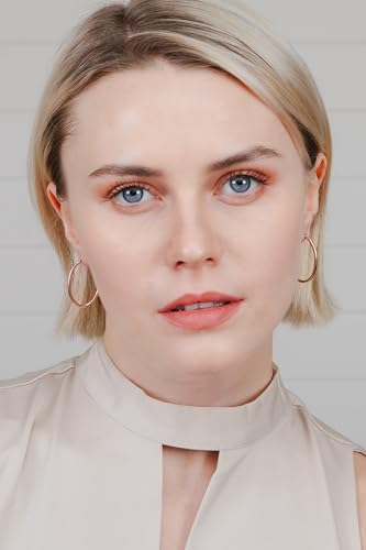 Hoops & Loops 925 Sterling Silver 2mm Oval Click-Top Hoop Earrings for Women, Men 15mm 20mm 25mm 30mm 35mm 40mm, Hypoallergenic Silver, 14k Yellow Gold, Rose Gold Flash Plate, Black - color: Rose Gold, size: 20mm (0.78'')