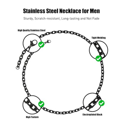 Stainless Steel Chain Necklaces,Rolo Chain Necklace for Men Women,Unique Fashion and Charm Jewelry, Silver Tone Chain,Stainless Steel Adjustable Link, Gifts for Friends/Husband/Dad - style: 1484