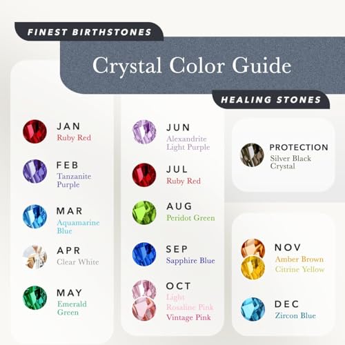 Gifts for Women, Wish Stone Stud Earrings with Birthstone Crystals, 18K Rose Gold Plated or Silver-tone - color: 209-September-Sapphire Blue-Silvertone
