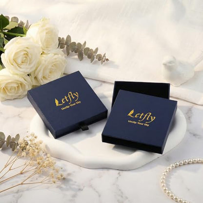 LETFLY 14K Four Leaf Clover Natural Shells Initial A-Z Necklaces for Women - color: Gold, style: Letter K