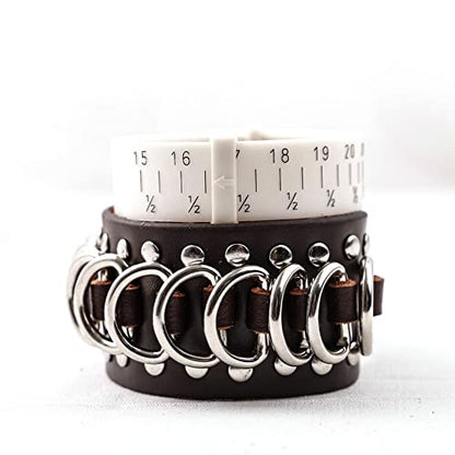 Eigso Punk Leather Studded Rock Bracelet for Men Women Gothic Rivets Y2K Black Wristband for Man Woman - color: Black