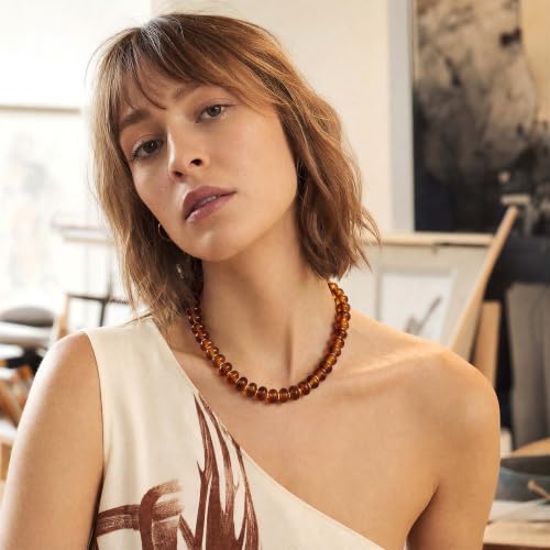 Chunky Beaded Necklace for Women, Colorful Trendy Statement Summer Jewelry Gift - color: necklace-37