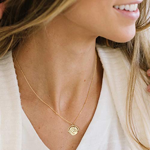 Aobei Pearl 18K Gold Plated Moon Star Lion Evil Eye Love Heart Cross Pendant Necklace Medallion Paperclip Chian Choker Layering Jewery for Women - color: Golden Horse Rider