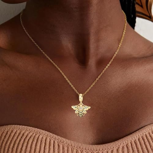 925 Sterling Silver Charms fits Bracelets and Necklace Pendant Bead Charms Jewelry Gift for Women Family Friends - style: Golden Bee Charm