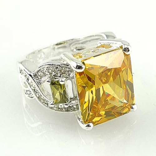 Geometric Bright Cubic Zirconia Party Statement Ring for Women | Cocktail Party, Formal Dinner, Banquet, Gala, Ceremony, Date Night, Holiday Gathering, Luxury Dinner - color: Silver Color