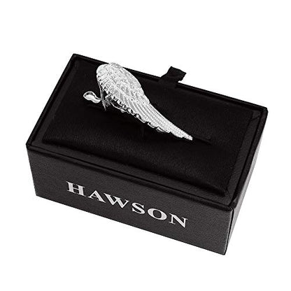 HAWSON 2 inch Tie Clip for Men-Novelty Sport Necktie Bar Clip,Tie Pin,Special Interesting Gift for Men - style: Angel Wing