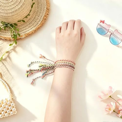 37/52 Pieces Woven Wrap Friendship Bracelets, Handmade Braided Colorful Adjustable Beaded String Bracelet, Boho Friendship Anklets Bracelets for Women, Birthday Gifts Party Presents. - style: Classic -52 pcs