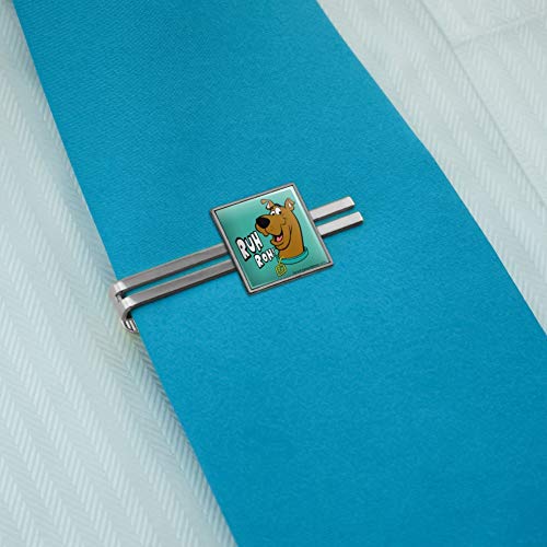 GRAPHICS & MORE Scooby-Doo Ruh Roh Square Tie Bar Clip Clasp Tack- Silver or Gold - color: Silver