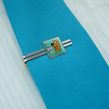 GRAPHICS & MORE Scooby-Doo Ruh Roh Square Tie Bar Clip Clasp Tack- Silver or Gold - color: Silver