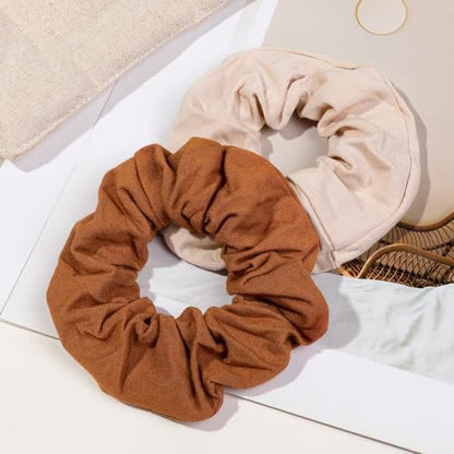 6 Pack Hair Scrunchies for Women - Hair Ties No Damage Both for Thick Hair or Thin Hair Curl Hair No Crease Scrunchies Ponytail Holder No Hurt Your Hair - color: Light Blue