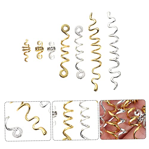 Unique African Hair Beads Set 16 Spiral Bead Hair Ties Stylish Jewelry