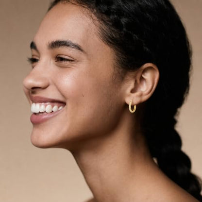 14K Gold Hoop Earrings for Women 14K Gold Earrings Jewelry Spiral Cubic Zirconia Thick Hoops Hypoallergenic Womens Huggie Earring 20/25/30/35MM - size: 20MM