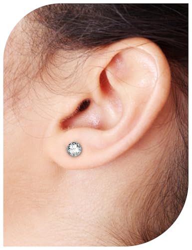 Astm F136 Titanium CZ Ear Gauges Screw Fit Flesh Tunnels Plugs Gauges Earring Expander Stretcher Ear Tunnels For Ears 10G 8G 6G 4G 2G 0G 00G Plug Earrings Body Piercing Jewelry For Women Men - color: 10G Gauges