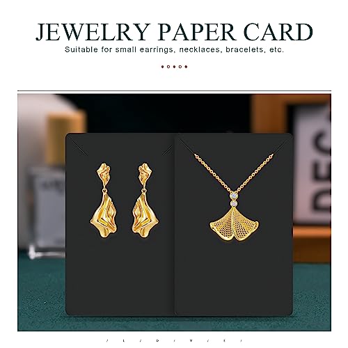 Earring Cards, Set Jewelry Making Supplies with 100 Pcs Earring Holder Cards 200 Pcs Earring Backs and 100 Jewelry Packaging for Earrings Necklace Jewelry Display, Jewelry Bags 3.5x2.4 Inches (Black) - color: ZK100-Black