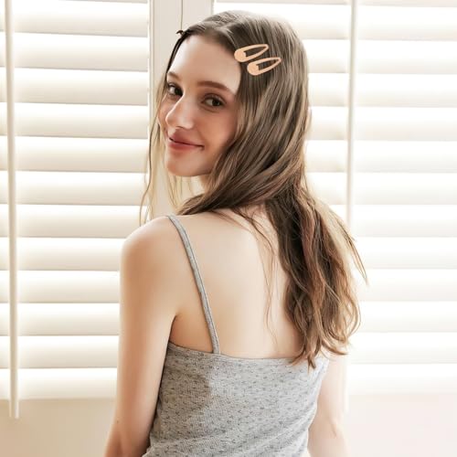 80 Pack Khaki 2Inch Craft Snap Hair Clips DIY Naked Non-slip Hair Barrettes | 5cm khaki water drop snap hair clips DIY craft clips - color: Khaki
