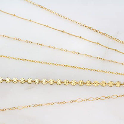 Dainty Gold Chain Anklet, Dew Drops Anklet, Beaded Chain Anklet, Gold Anklet, Dainty Anklet, Thin bracelet, Delicate Anklet, satellite anklet