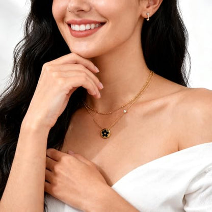 KSF Gold Lariat Necklace for Women Y Shaped Layered CZ Drop Chain | Y shaped necklace; Layered CZ detail; Long lariat style; Gift for her - color: Gold-4