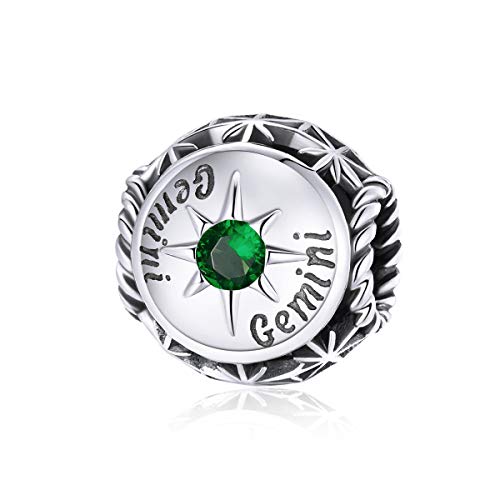 Zodiac Sign Charm fit Charms Bracelet 925 Sterling Silver Charm Birthday Charm 12 Constellations Charms For pandora Bracelets - color: Libra
