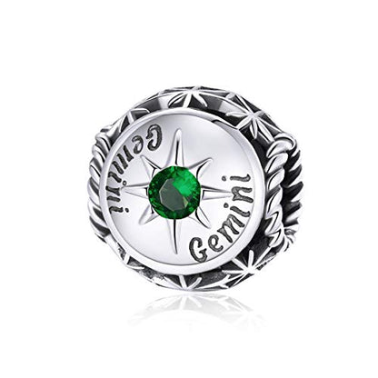 Zodiac Sign Charm fit Charms Bracelet 925 Sterling Silver Charm Birthday Charm 12 Constellations Charms For pandora Bracelets - color: Libra