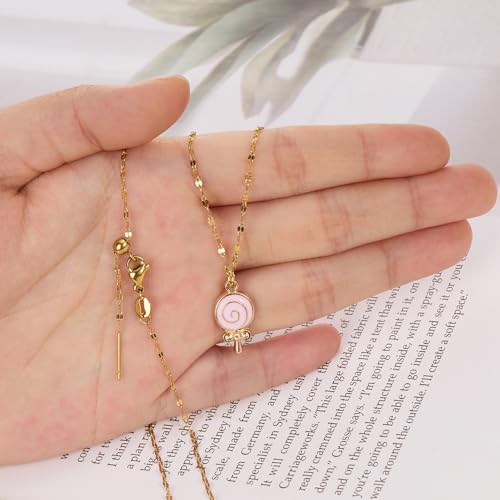 Crisjanggo 10 Pcs Gold Plated Necklace Bulk 20 Inch Adjustable Necklace | Stainless Steel Lip Chain for Jewelry Making with Adjust Clasp Rubber Stopper for Women - color: Gold Lip