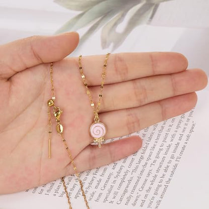 Crisjanggo 10 Pcs Gold Plated Necklace Bulk 20 Inch Adjustable Necklace | Stainless Steel Lip Chain for Jewelry Making with Adjust Clasp Rubber Stopper for Women - color: Gold Lip
